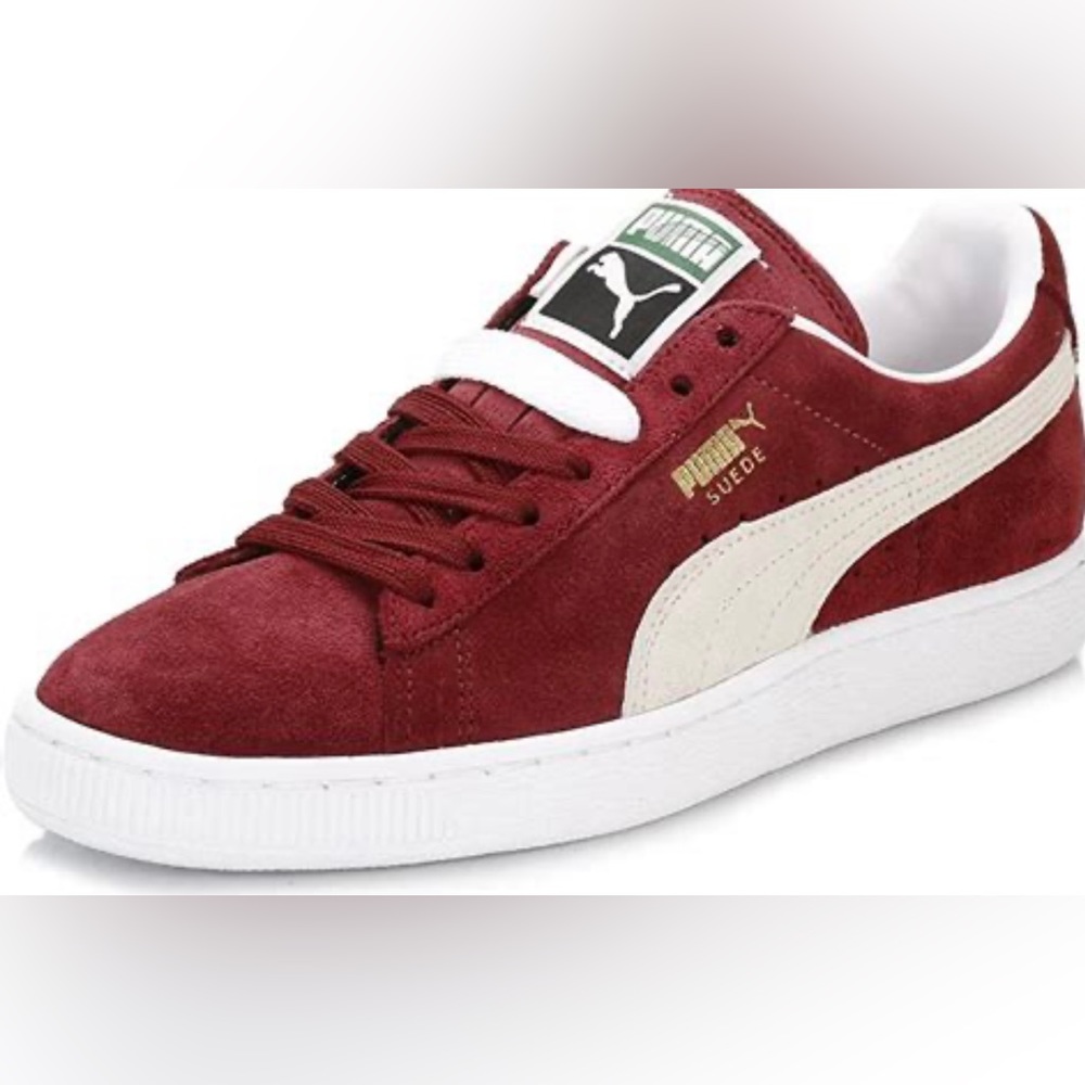 Puma Burgundy Suede Sneakers